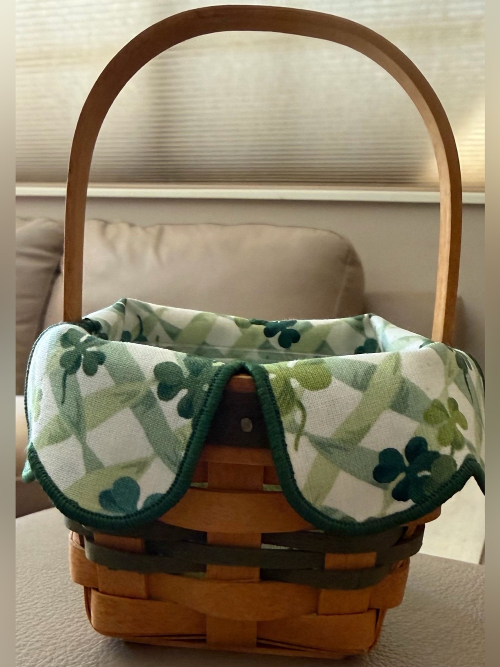 LONGABERGER LOTS OF LUCK 1999 SHAMROCK BASKET SET/BRAND NEW!